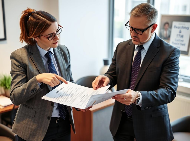a person wearing a suit and tie reading a book