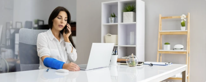 a woman sitting at a table